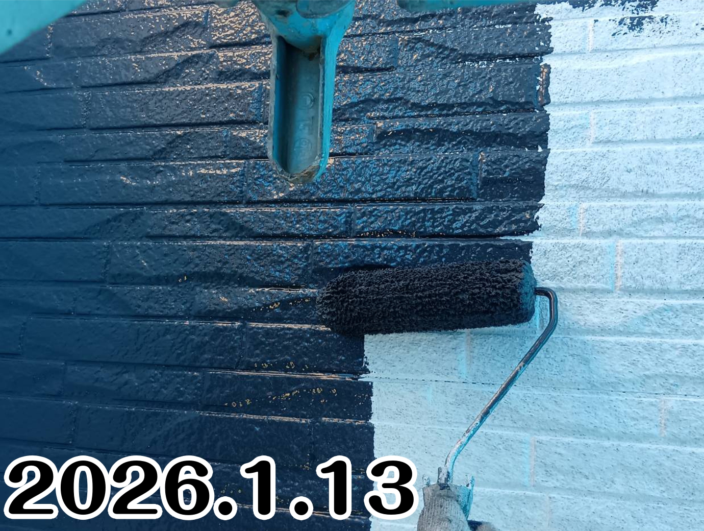 1/13　1F外壁中塗り